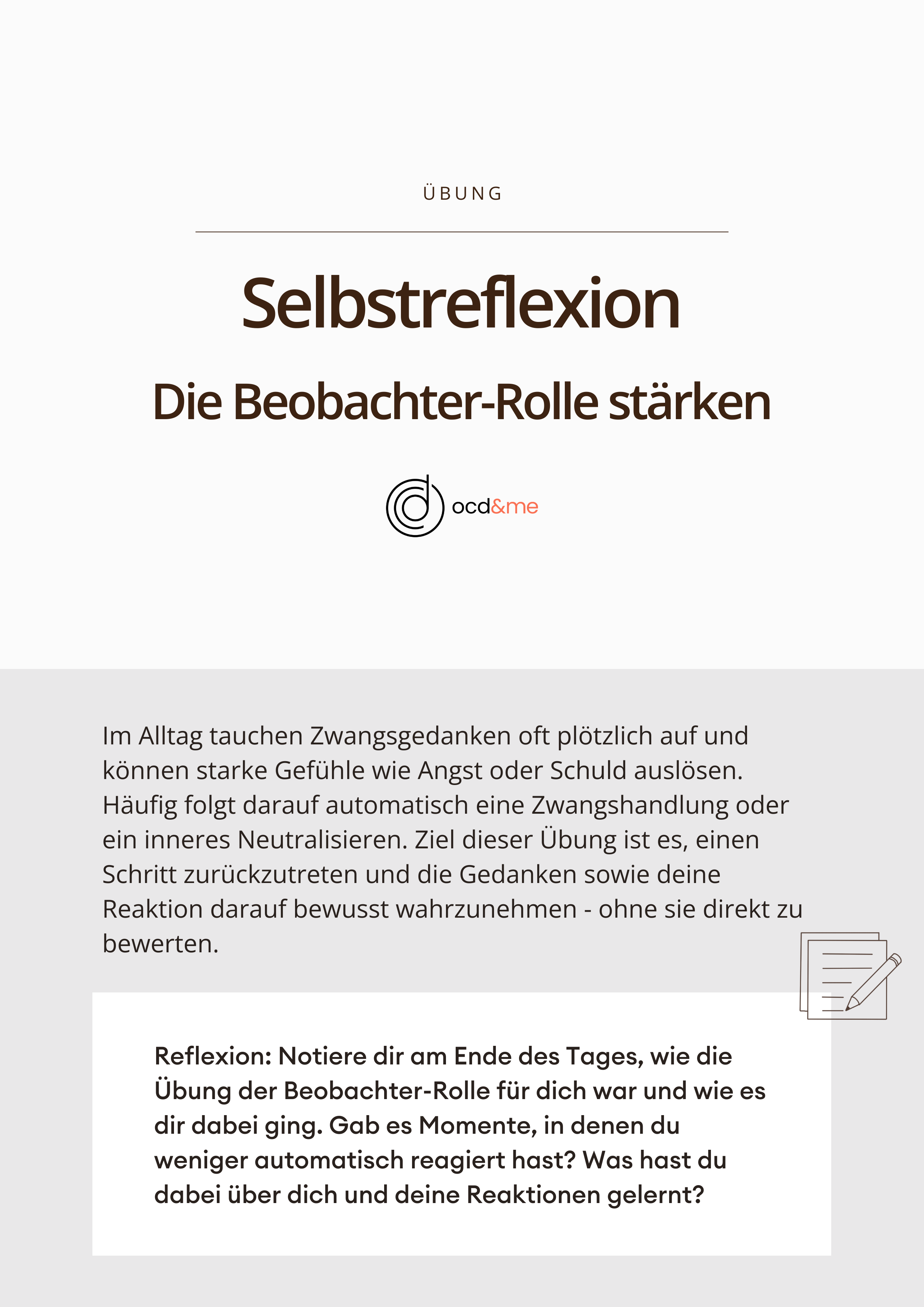 Arbeitsblatt: Die innere Beobachter-Rolle stärken